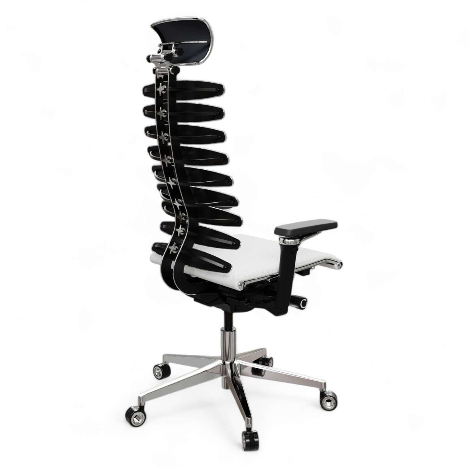 Silla ejecutiva anatómica con estructura metálica y ecualizador