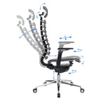 Chefsessel mit Metallgestell, Equalizer und anatomischer Rückenlehne