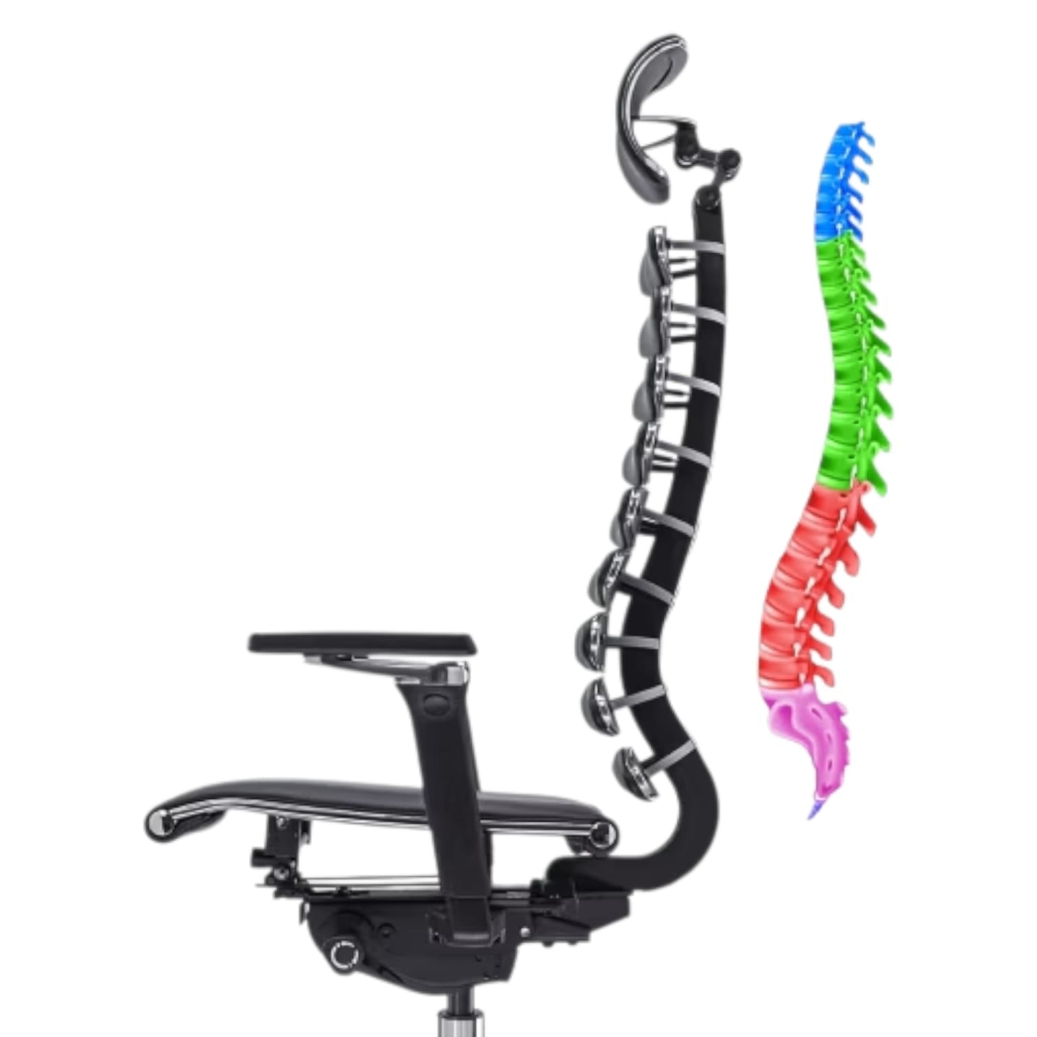 Silla ejecutiva anatómica con estructura metálica y ecualizador