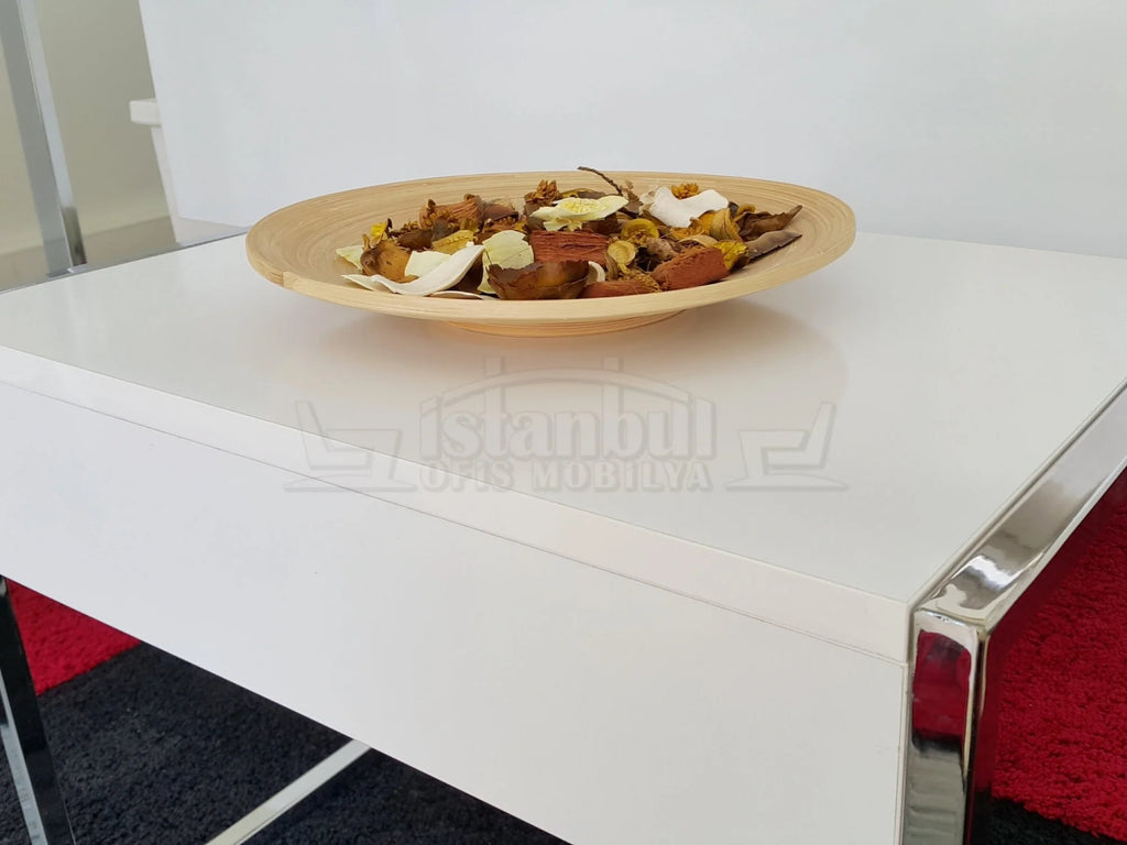 İstanbul Ofis Masası Apple Makam Takımı Hg.Beyaz ISTANBUL