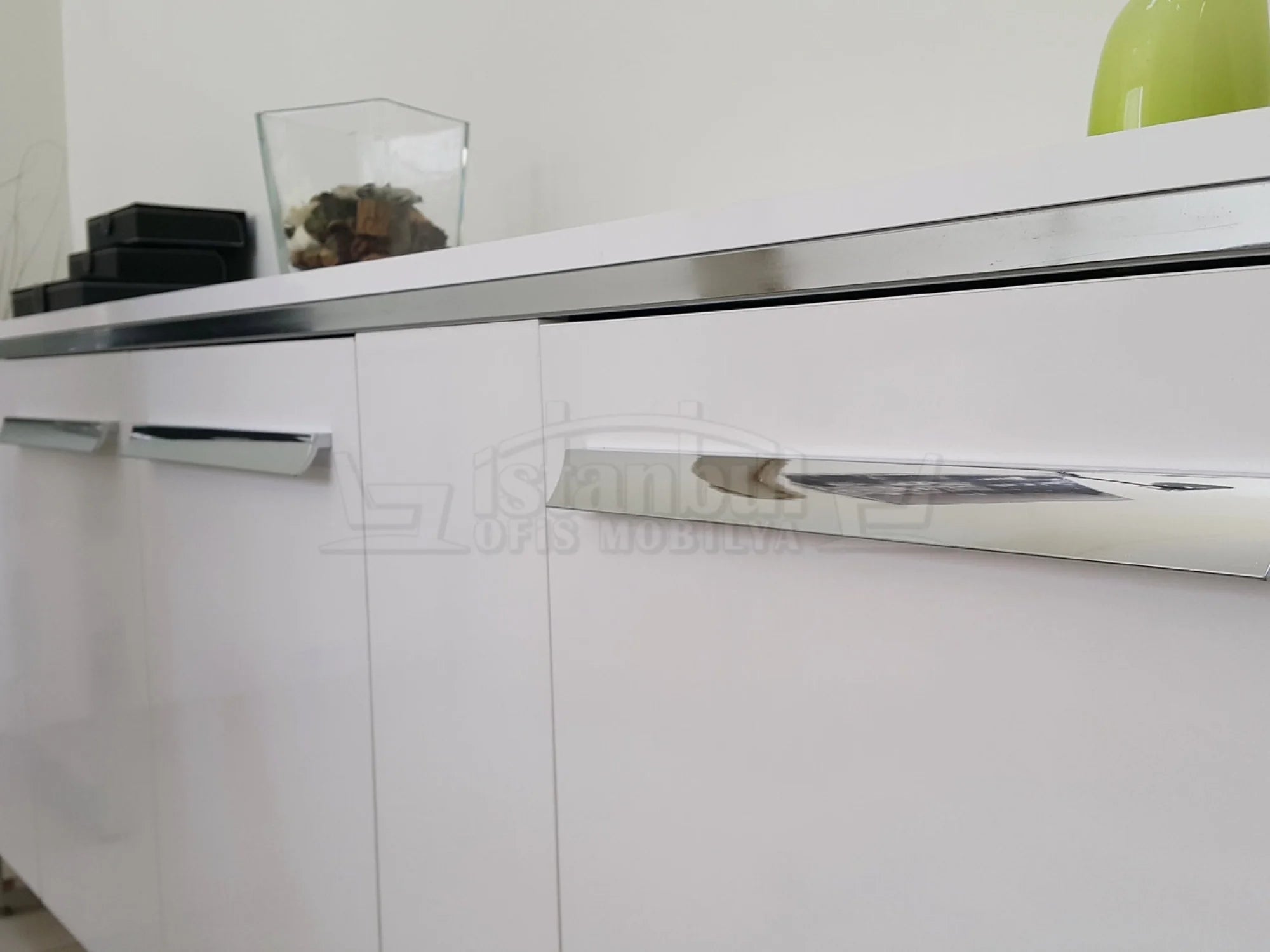 İstanbul Ofis Masası Apple Makam Takımı Hg.Beyaz ISTANBUL