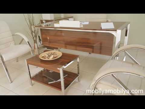 Istanbul Office Staff Desk Set Valante Walnut MDF